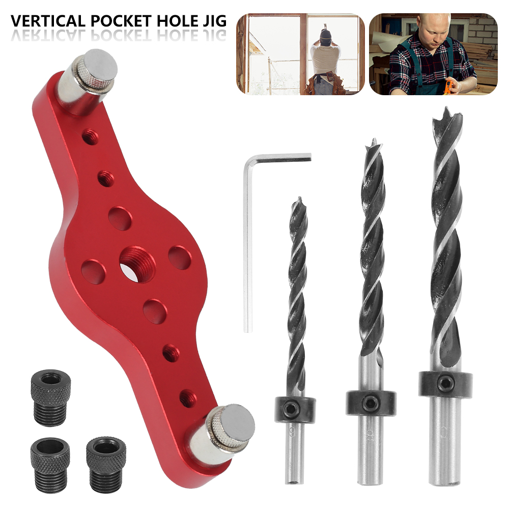 Pocket Hole Jig - 합금 수직 포켓 홀 지그 목공