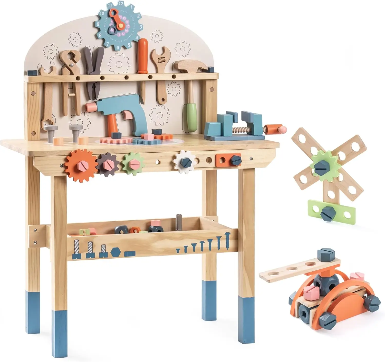 Tools Workshop Kids - Robotime Robud 어린이 도구 벤치 세트