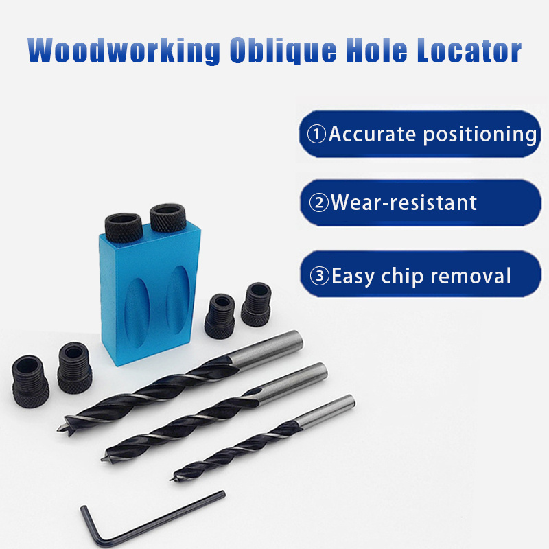 Pocket Hole Jig - 7/14개 15도 사선홀 로케이터 드릴 비트