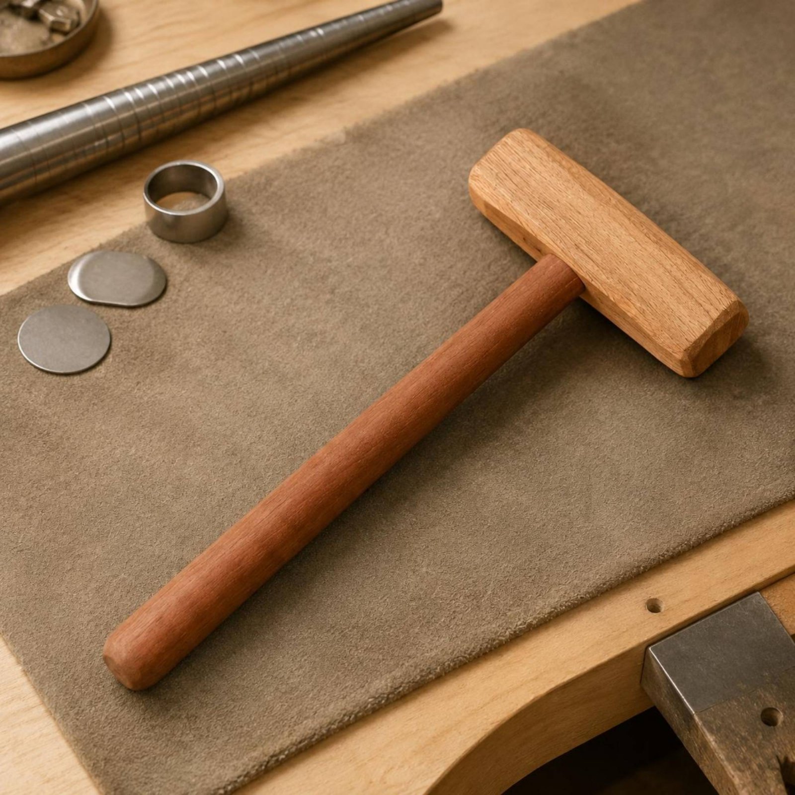나무로 만든 성형 망치 원통형 손잡이 금속 가공 망치  - Workshop Tools Hammer 리뷰 및 가격